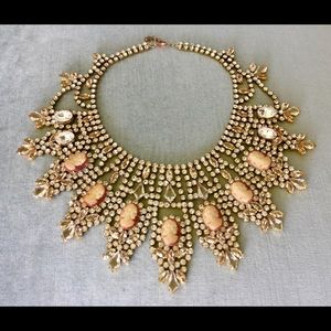 VICTORIAN HUSARD Signed CAMEO Baroque Cabochon Bib Collar Necklace